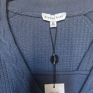 Gianni Bini Textured Blue Cardigan